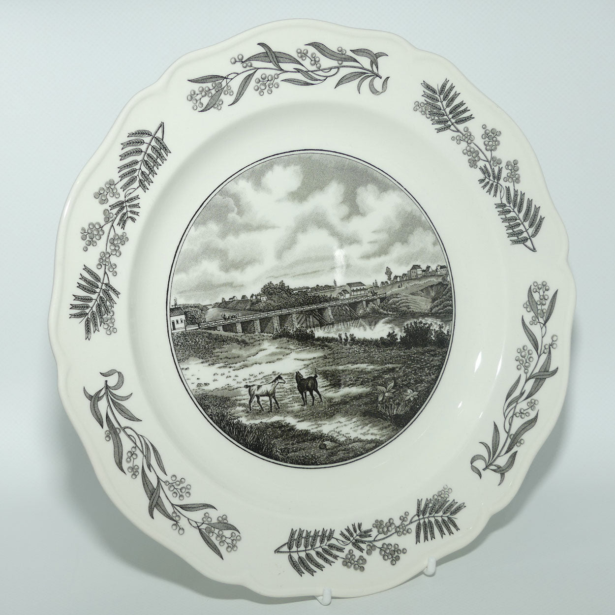 Wedgwood of Etruria | Historical Australia | Sydney | Plate 4 | The Bridge at Parramatta