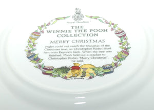 Royal Doulton Winnie the Pooh Collection | Merry Christmas plate | 20cm