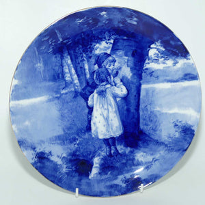 Royal Doulton Blue Childrens display plate |Boy and Girl Peeping|