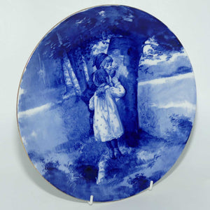 Royal Doulton Blue Childrens display plate |Boy and Girl Peeping|