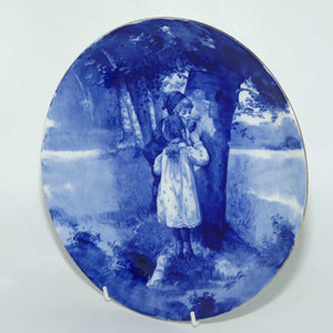 Royal Doulton Blue Childrens display plate |Boy and Girl Peeping|