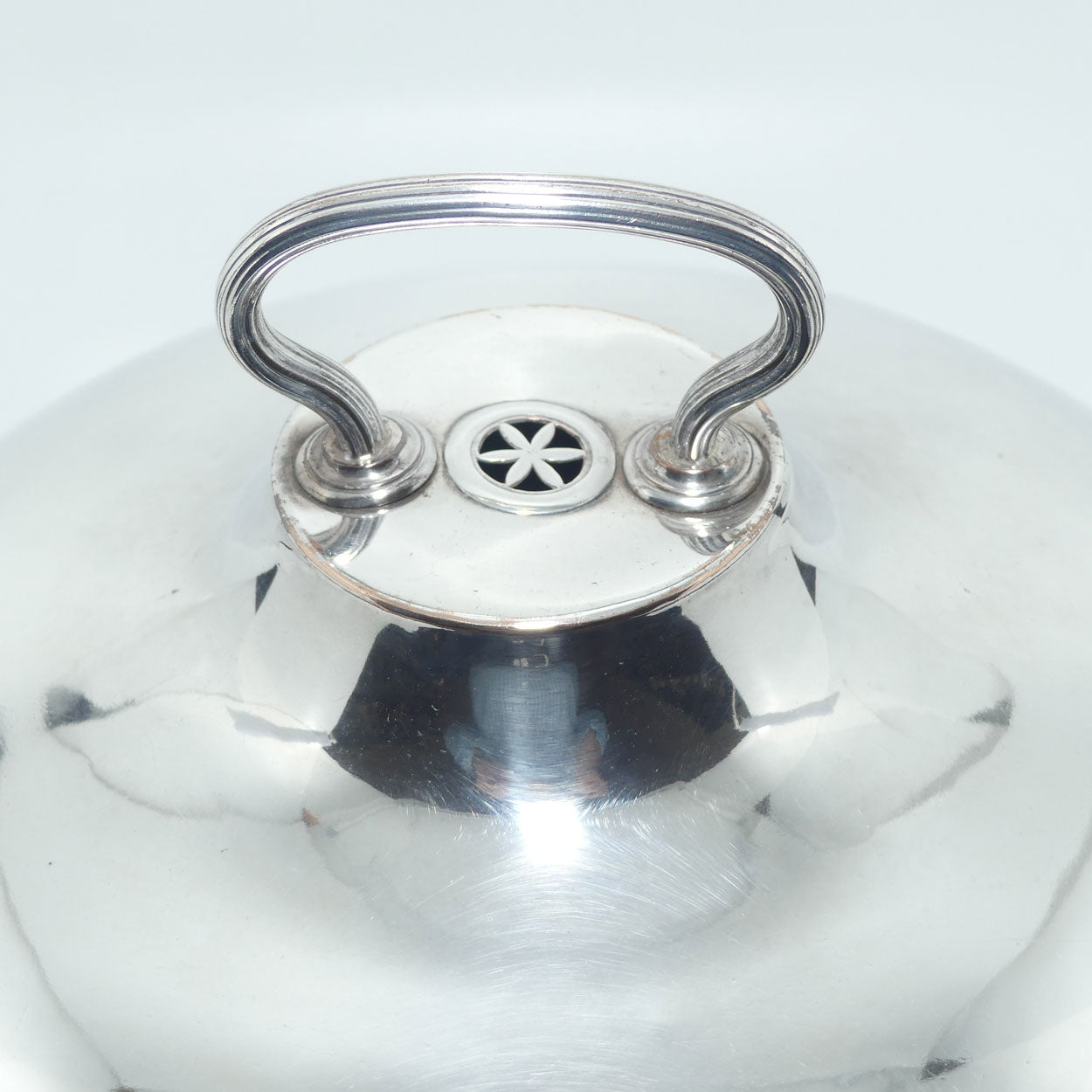 Georgian era Old Sheffield Plate dish cover | Bright Cut Shield 