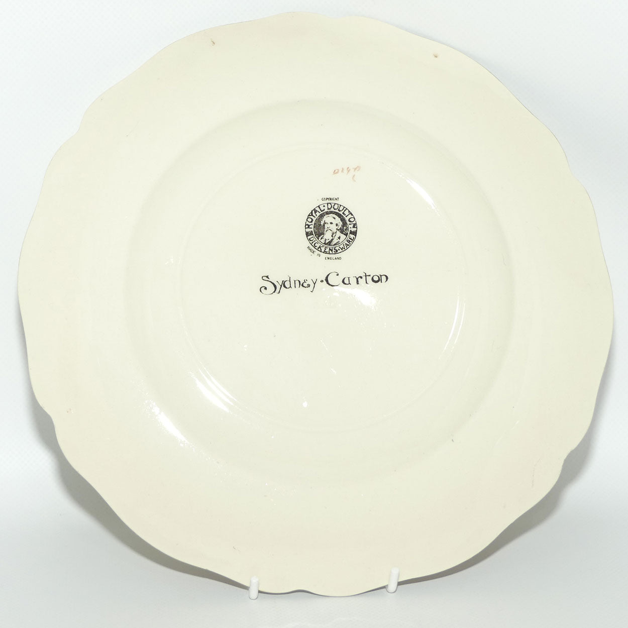 Royal Doulton Dickens Sydney Carton Leeds shape plate D2973