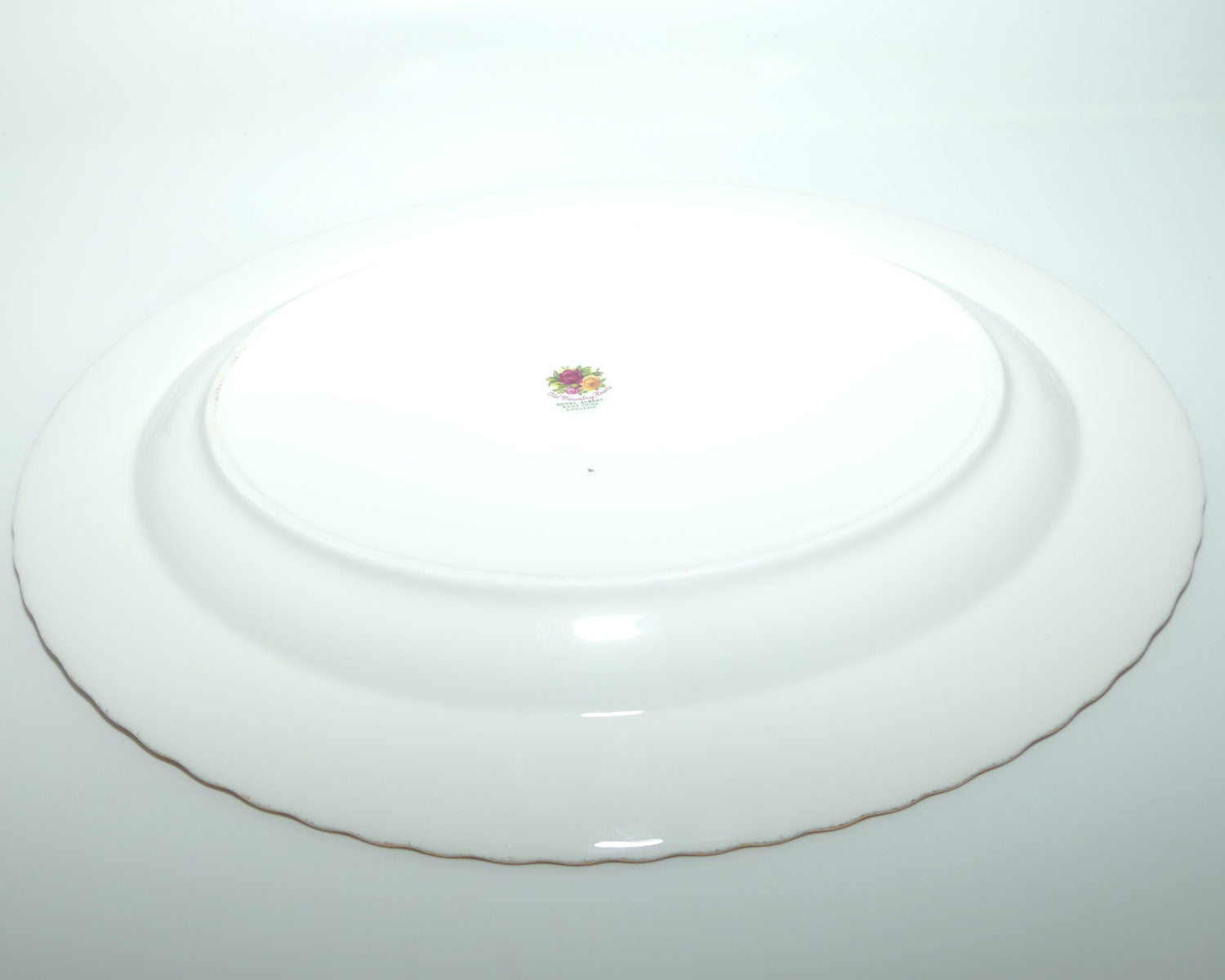 Royal Albert Bone China England Old Country Roses oval meat platter | 34.5cm | early backstamp