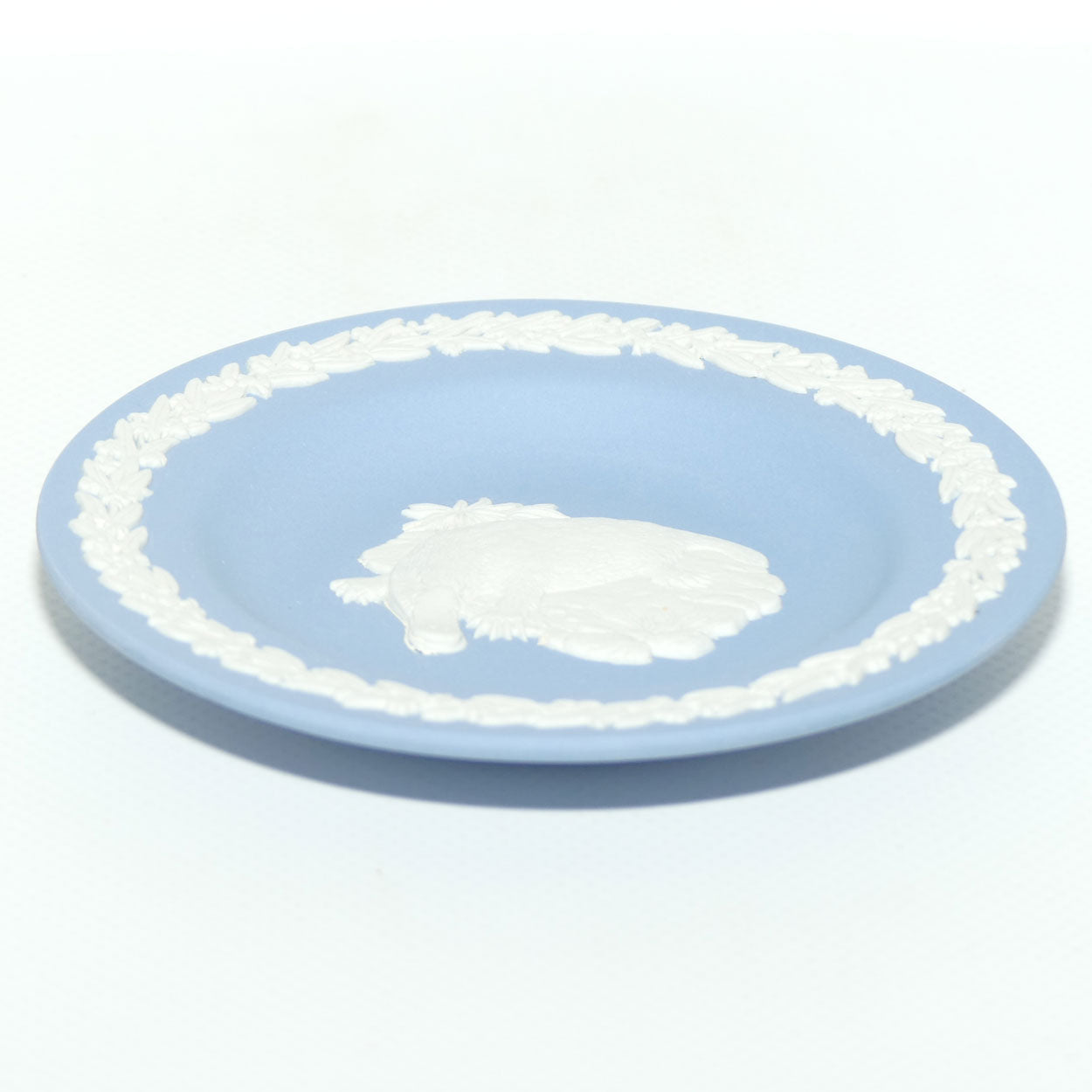 Wedgwood Jasper | Australian Fauna | White on Pale Blue | Platypus Plate | Box + Cert