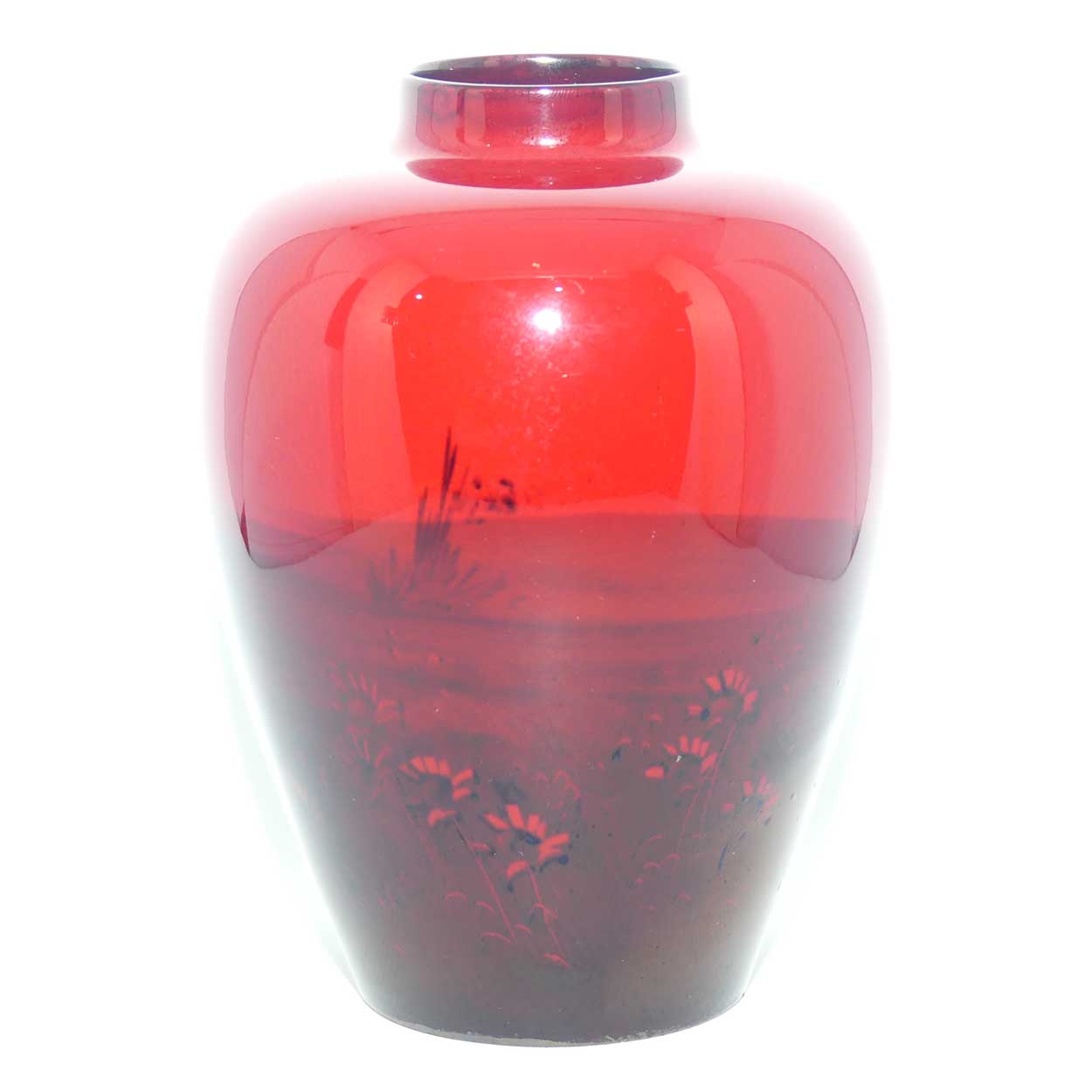 Royal Doulton Flambe Ploughing scene vase