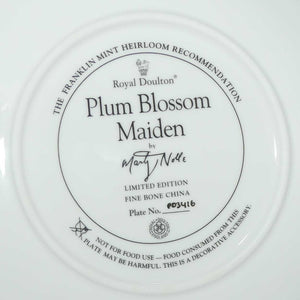 Royal Doulton Flower Maiden plate by Marty Noble | Plum Blossom Maiden | boxed