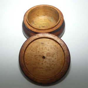 Australian Pokerwork trinket box | powder bowl | Poinsettia pattern