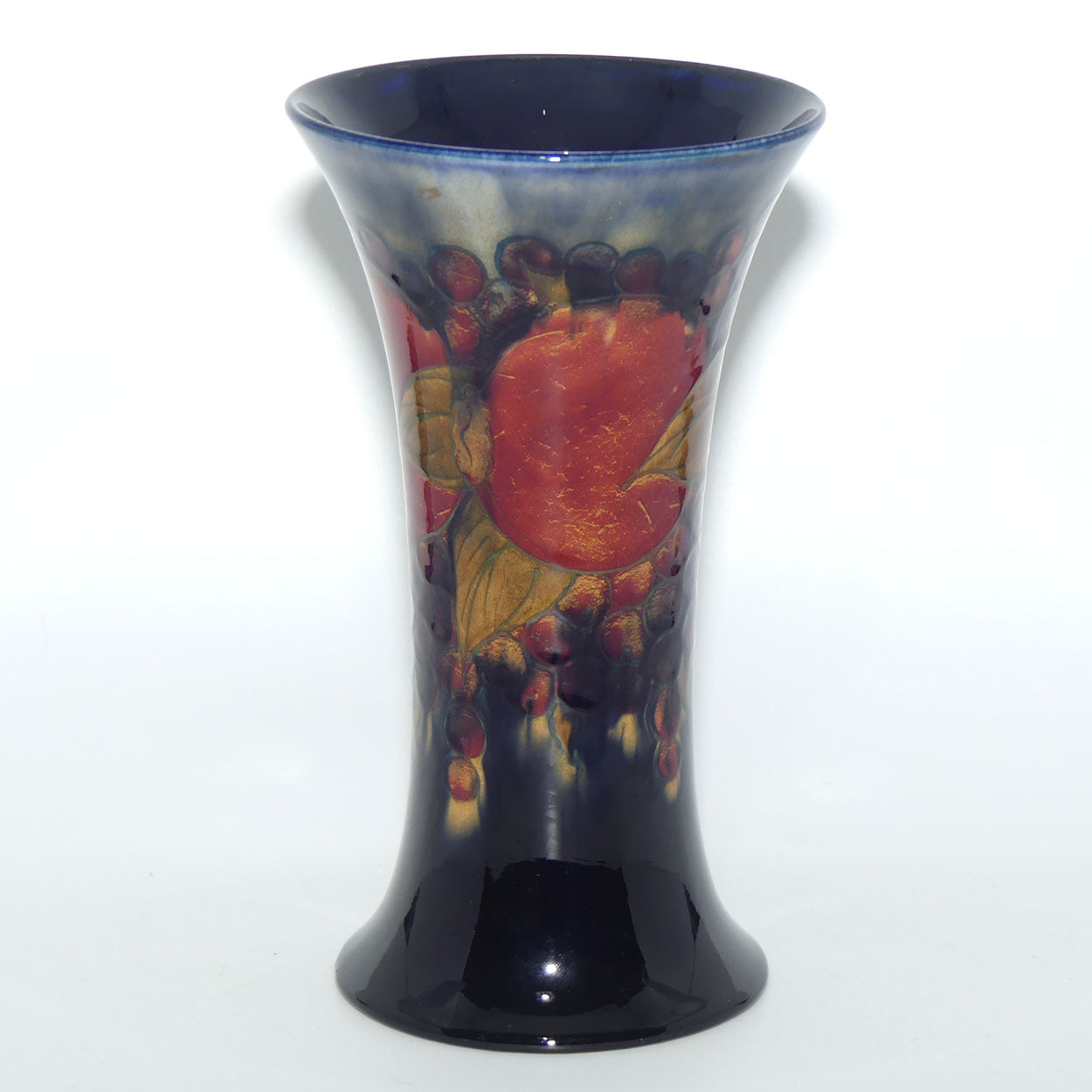 William Moorcroft Pomegranate 150 trumpet vase (Cobridge Factory Mark)