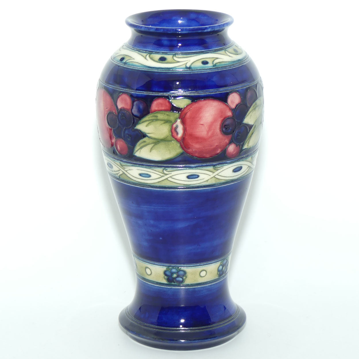William Moorcroft Banded Pomegranate tall vase | 3 Bands 
