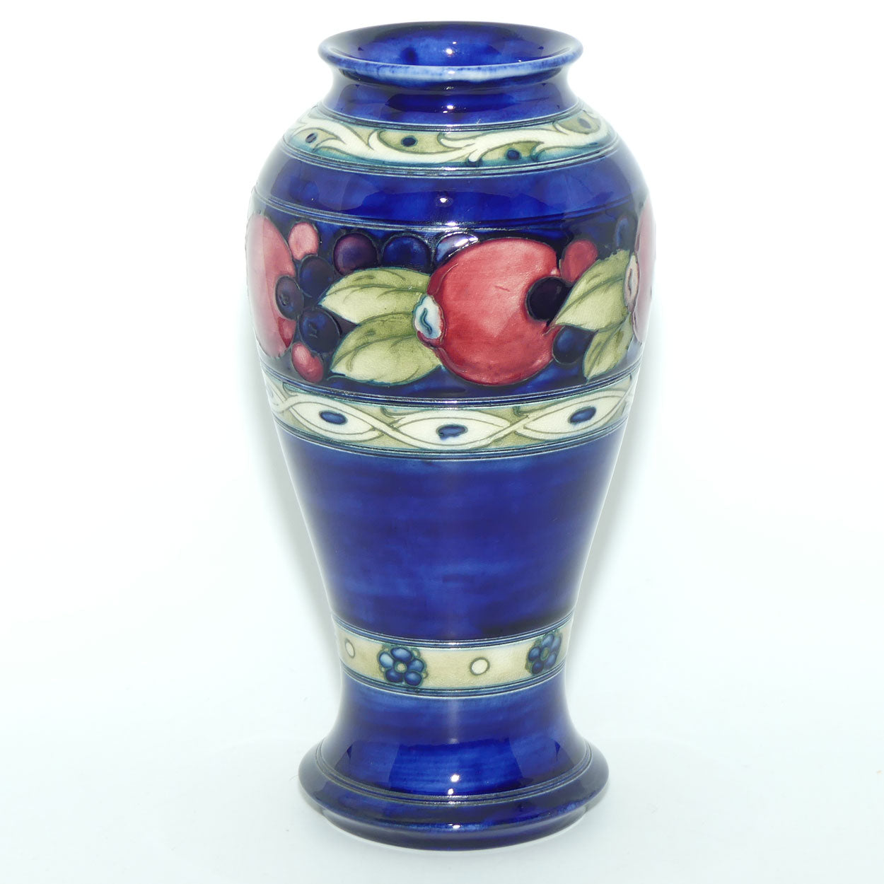 William Moorcroft Banded Pomegranate tall vase | 3 Bands 