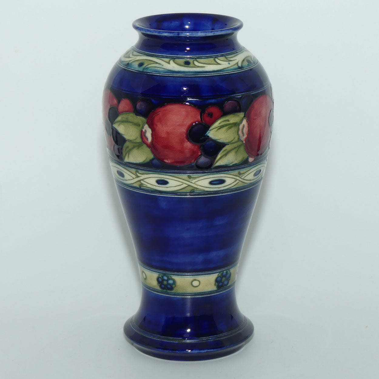 William Moorcroft Banded Pomegranate tall vase | 3 Bands 