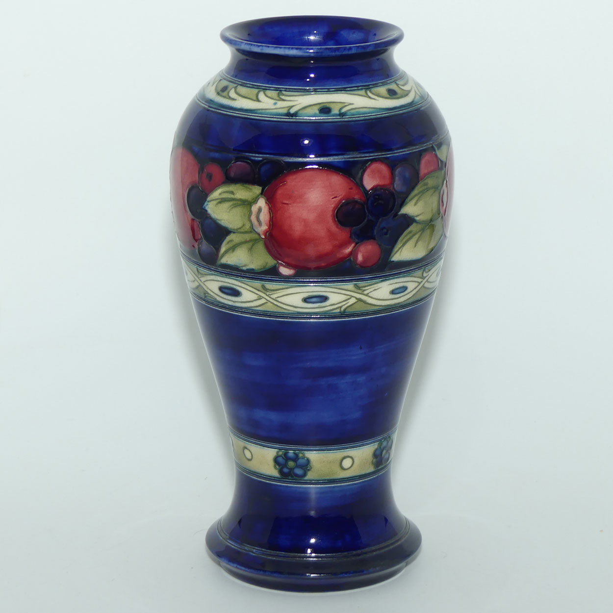 William Moorcroft Banded Pomegranate tall vase | 3 Bands 