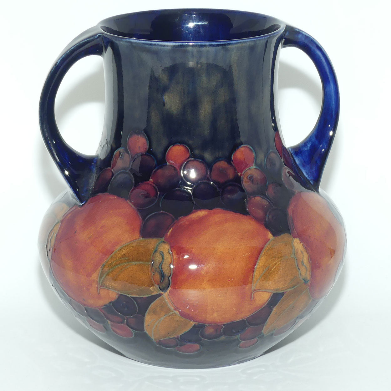 William Moorcroft Pomegranate 5/8 handled vase (Pomegranates all Closed) #2
