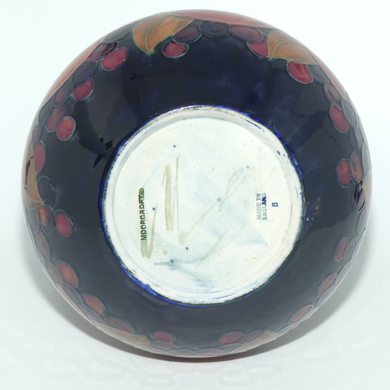 William Moorcroft Pomegranate 5/8 handled vase (Pomegranates all Closed) #2