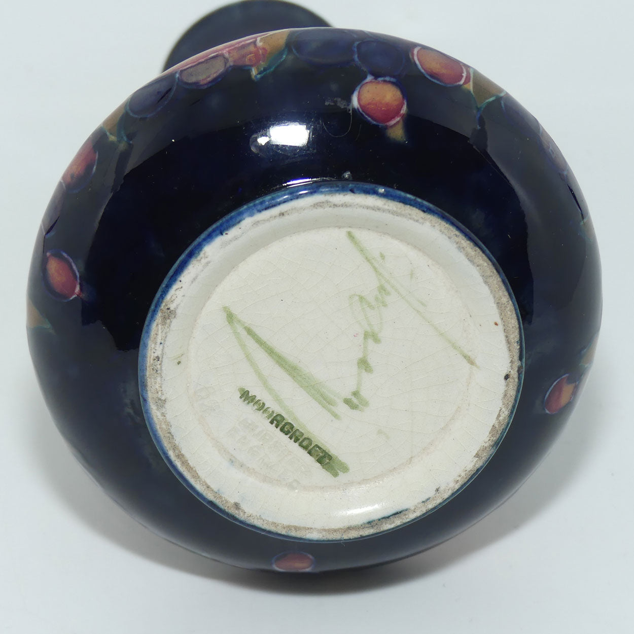William Moorcroft Pomegranate 62/6 vase (Cobridge Factory Mark)
