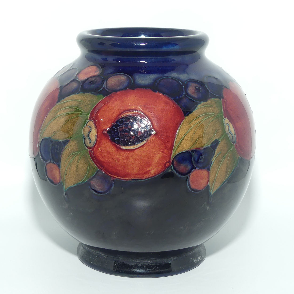 William Moorcroft Pomegranate ball vase (Open Pomegranate)