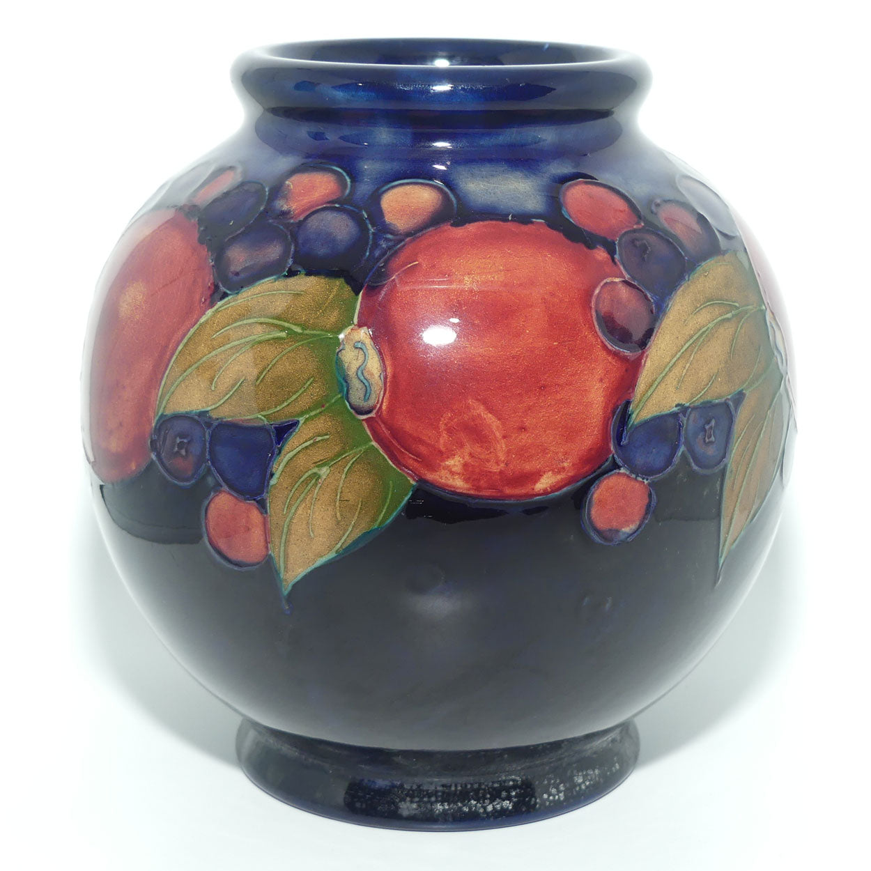 William Moorcroft Pomegranate ball vase (Open Pomegranate)