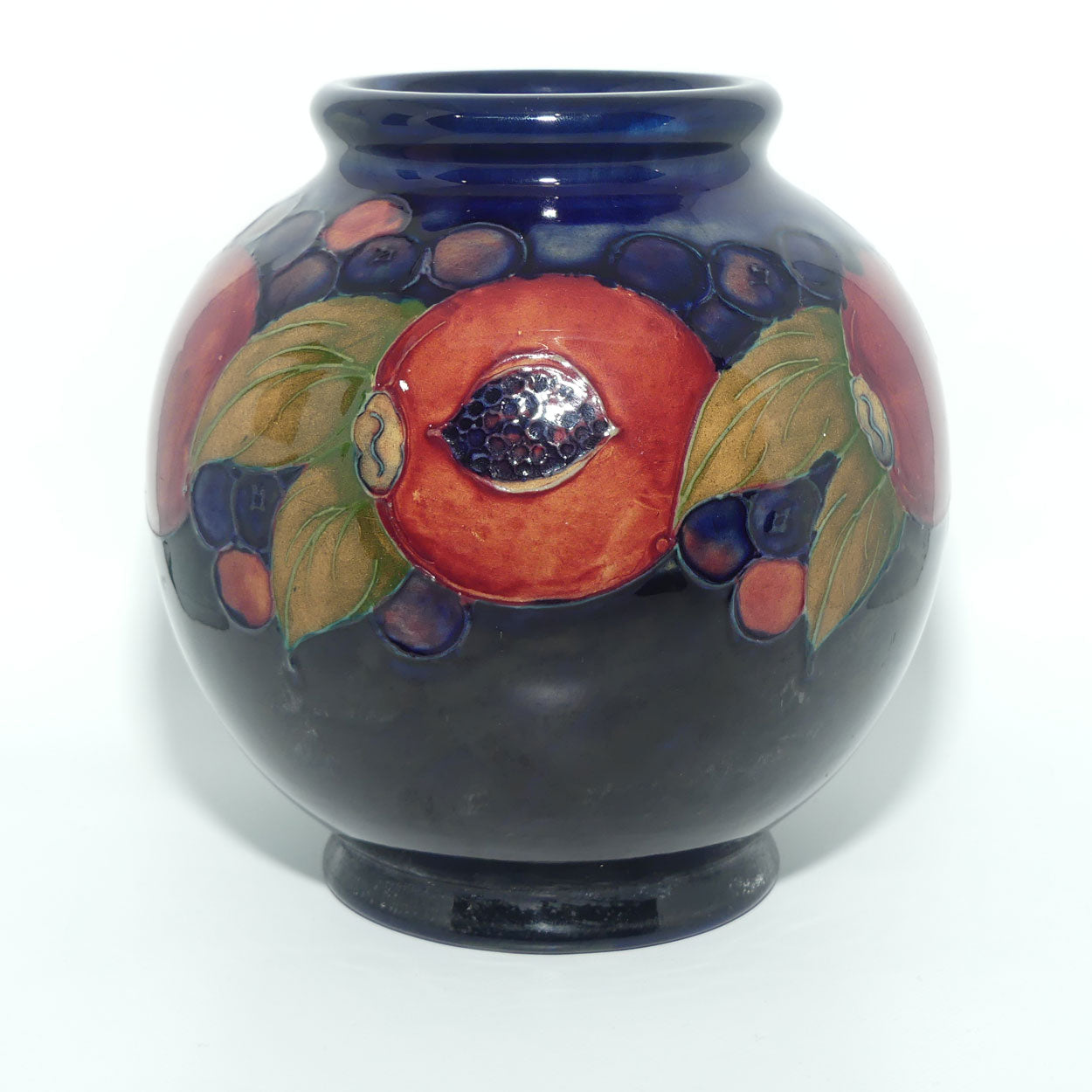 William Moorcroft Pomegranate ball vase (Open Pomegranate)