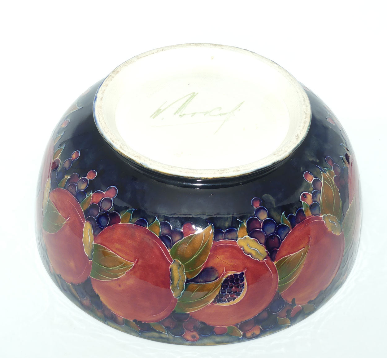 William Moorcroft Pomegranate large footed bowl c.1914-1916