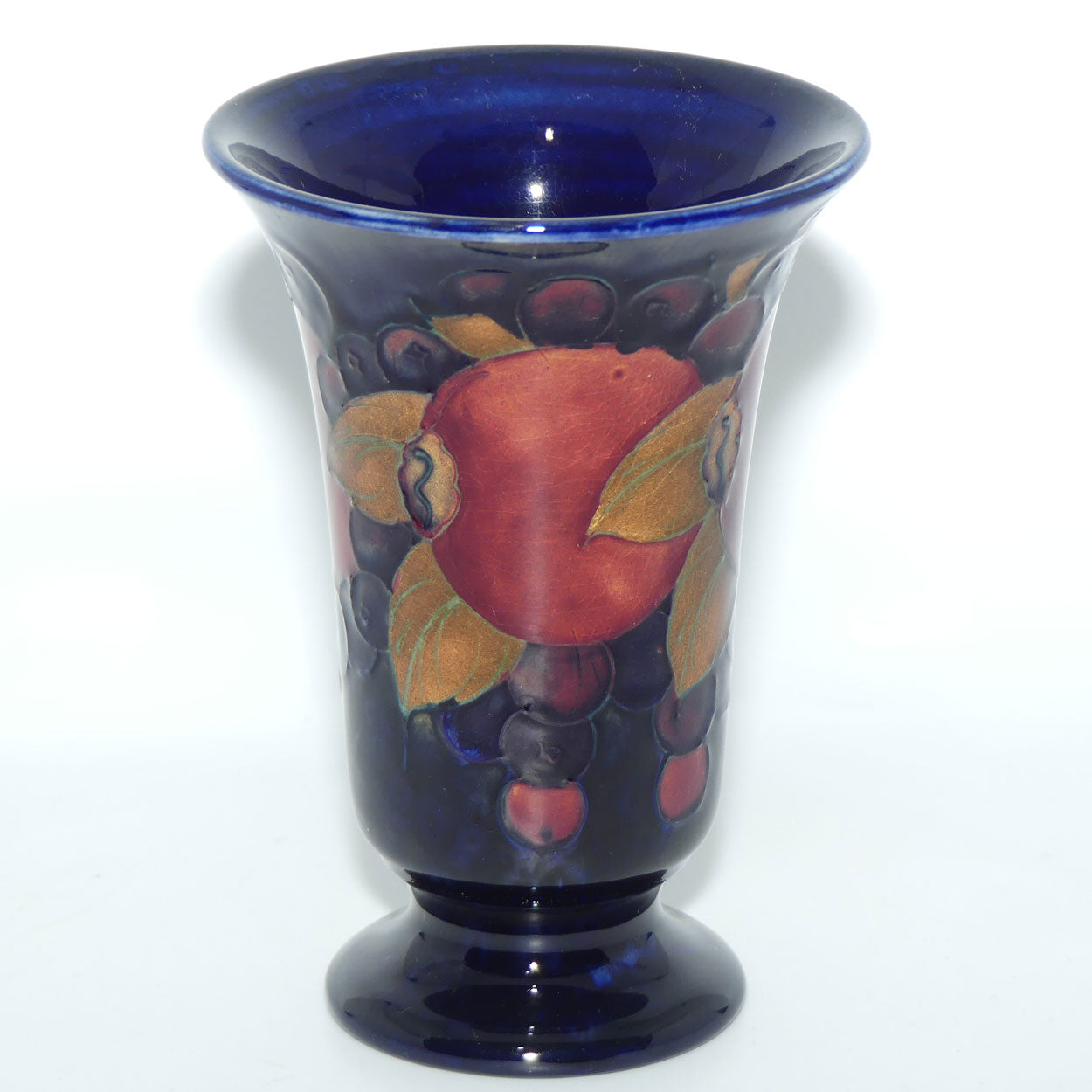 William Moorcroft Pomegranate footed trumpet vase
