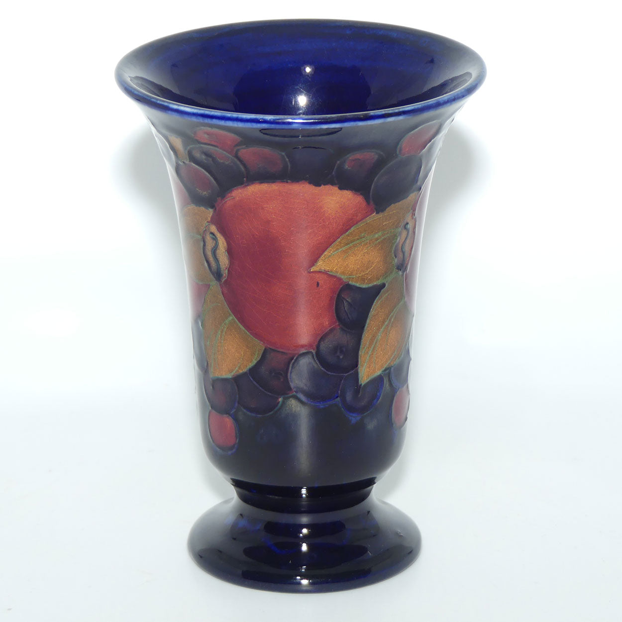 William Moorcroft Pomegranate footed trumpet vase