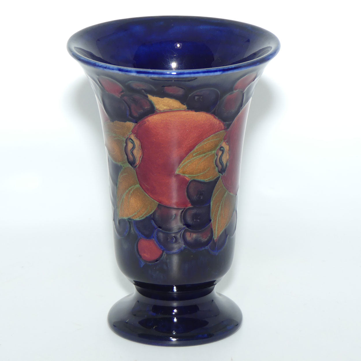 William Moorcroft Pomegranate footed trumpet vase