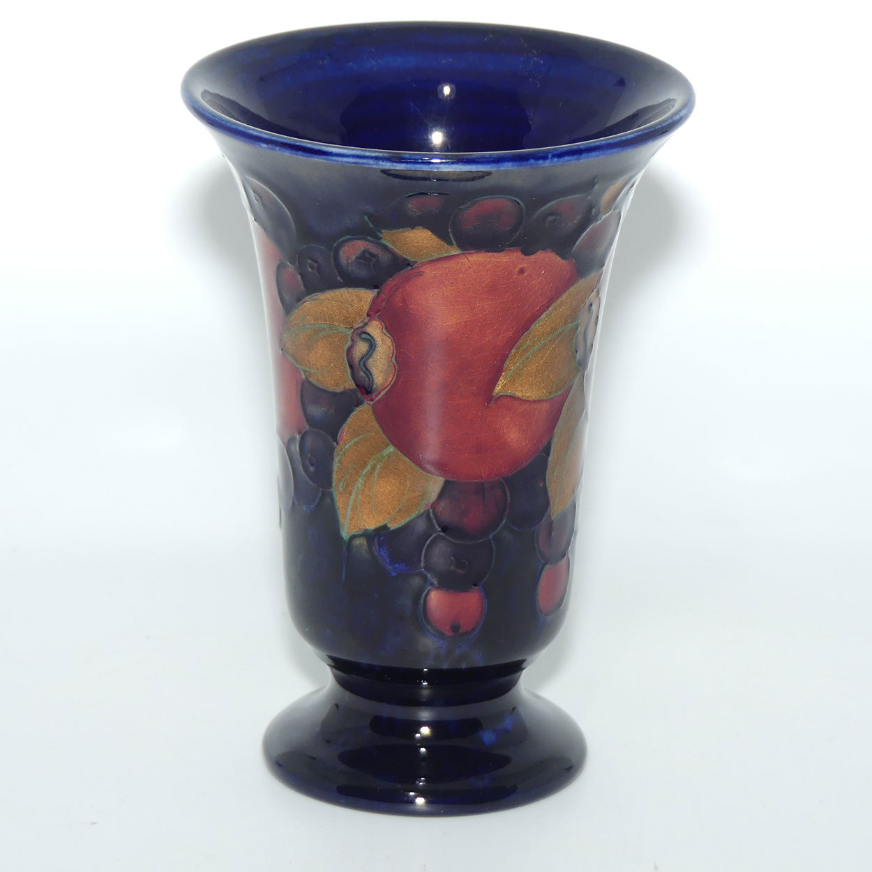William Moorcroft Pomegranate footed trumpet vase