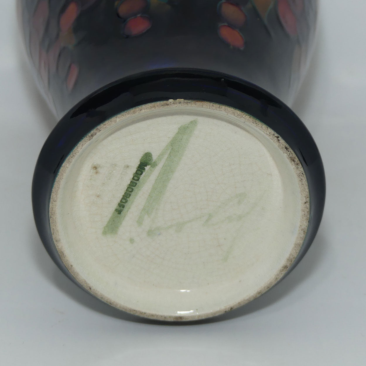 William Moorcroft Pomegranate M46/9 vase (Open Pomegranate; Cobridge Factory Mark)