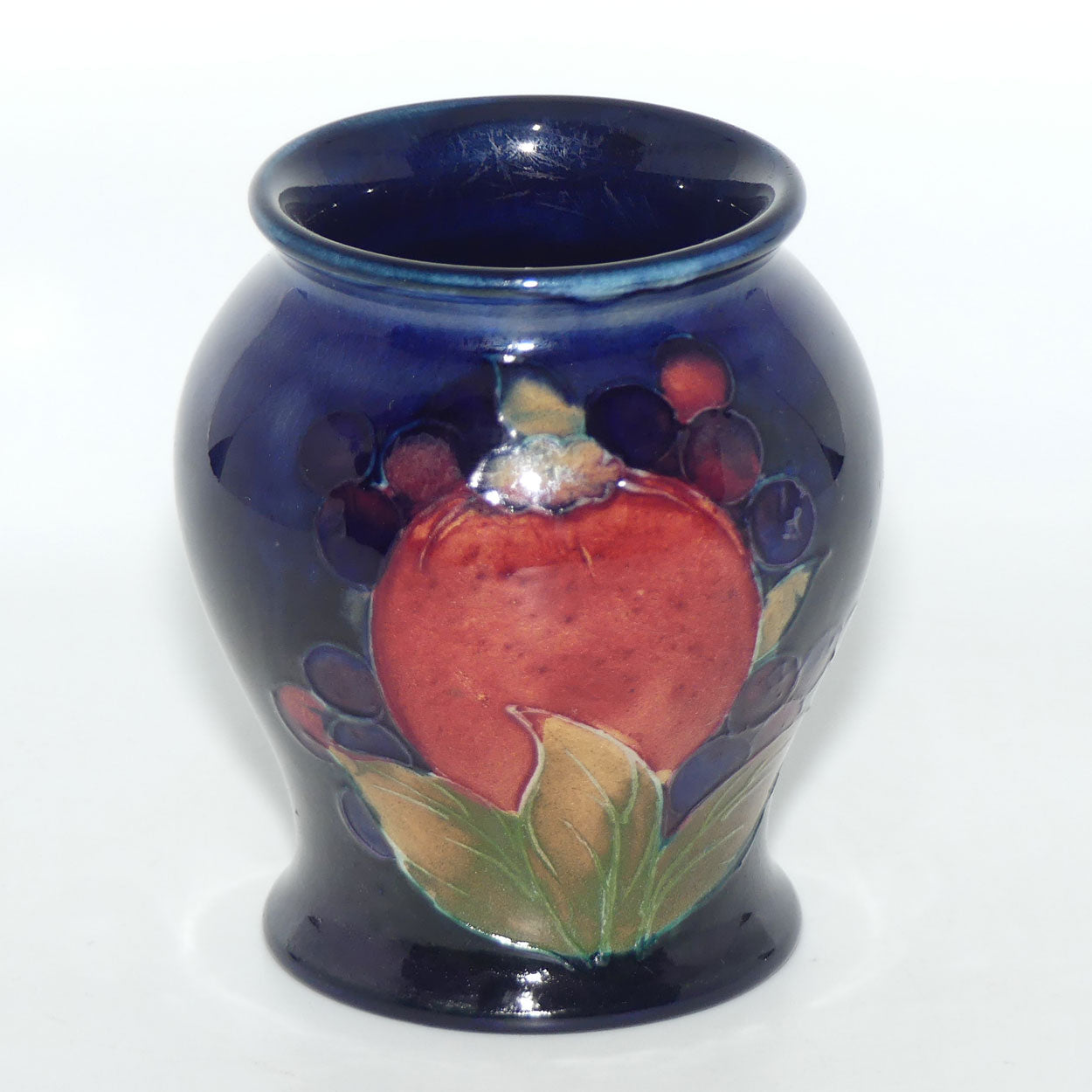 William Moorcroft Pomegranate miniature bulbous vase