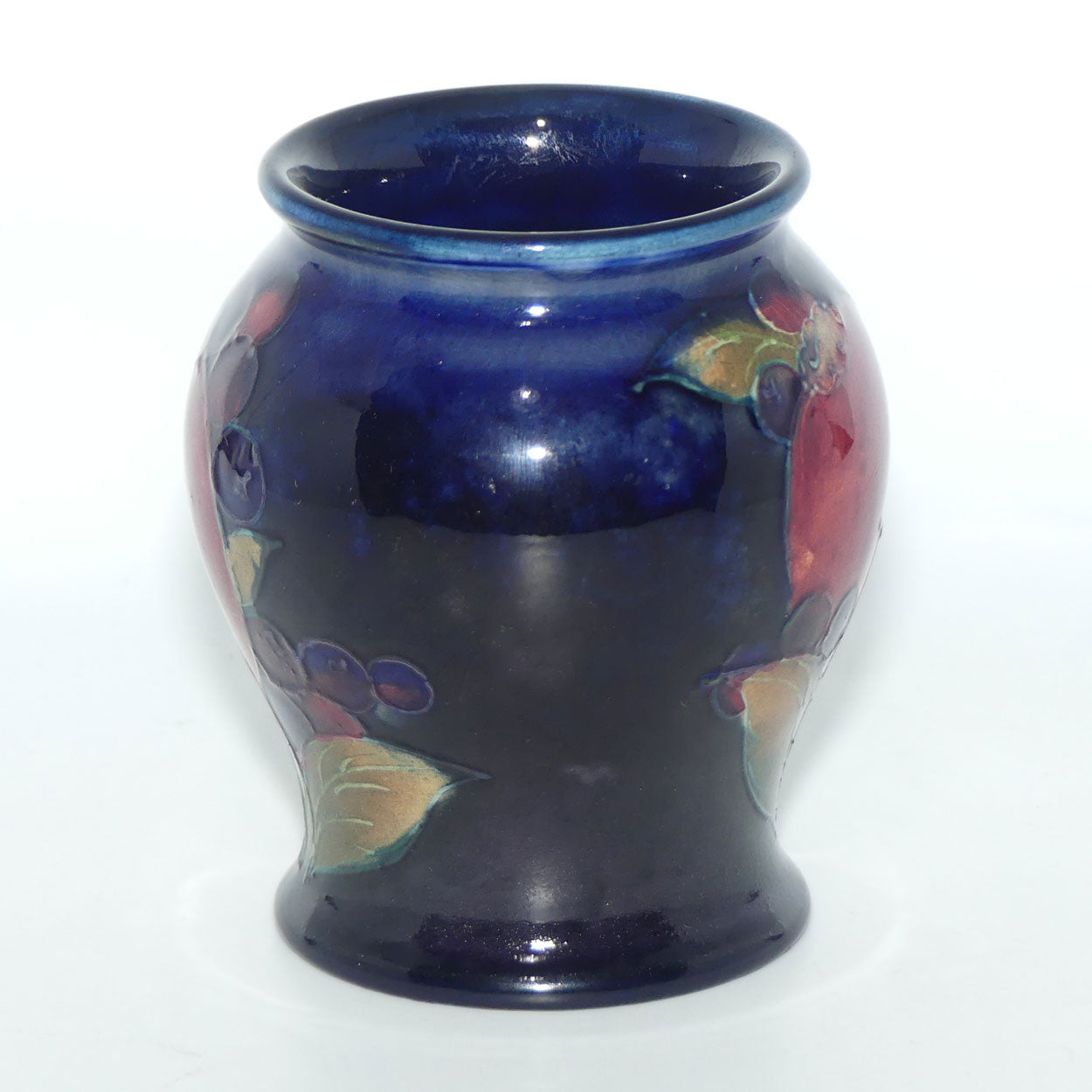William Moorcroft Pomegranate miniature bulbous vase