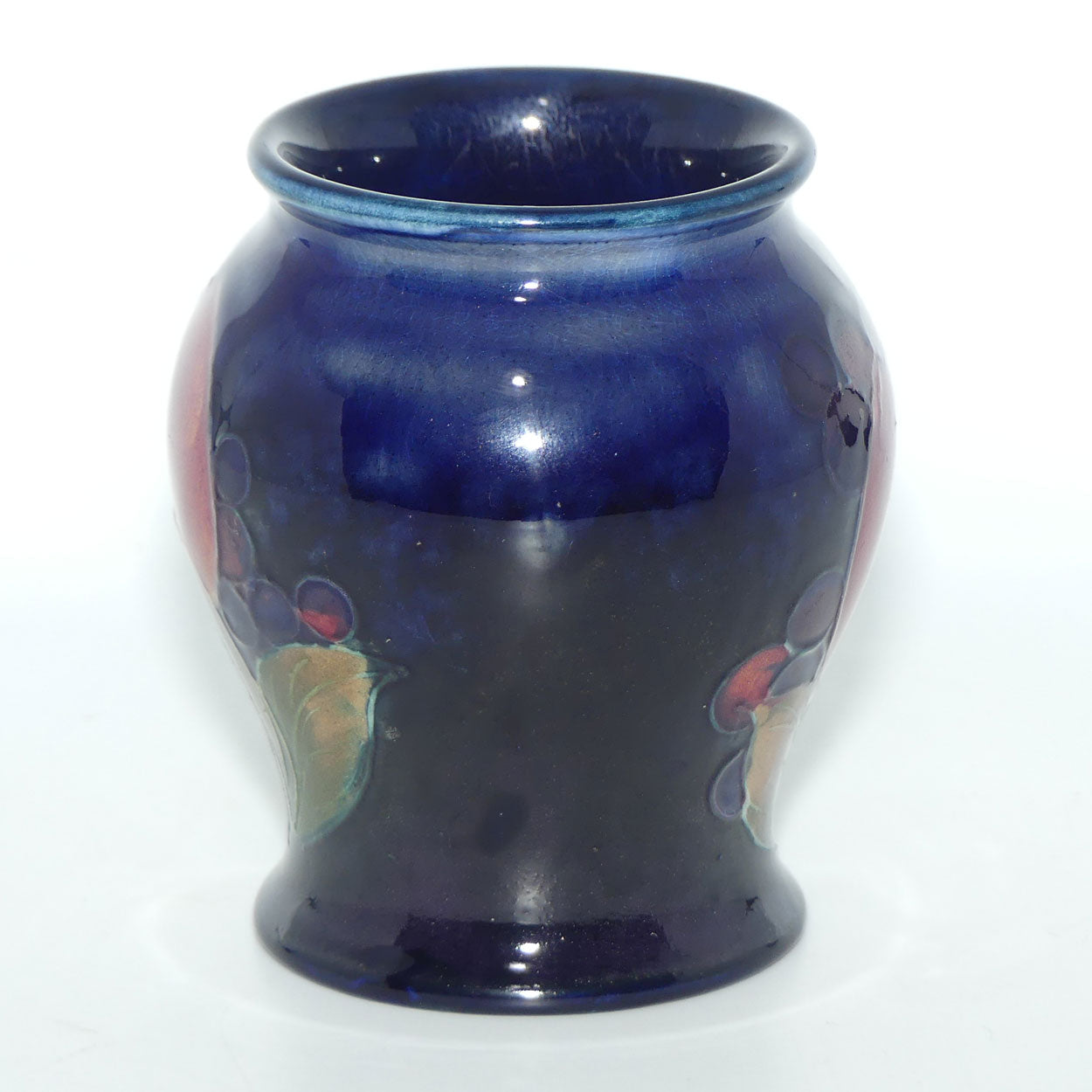 William Moorcroft Pomegranate miniature bulbous vase