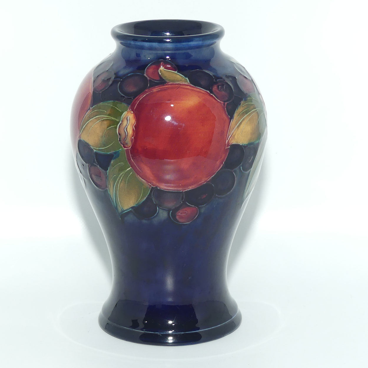 William Moorcroft Pomegranate reverse bulbous vase