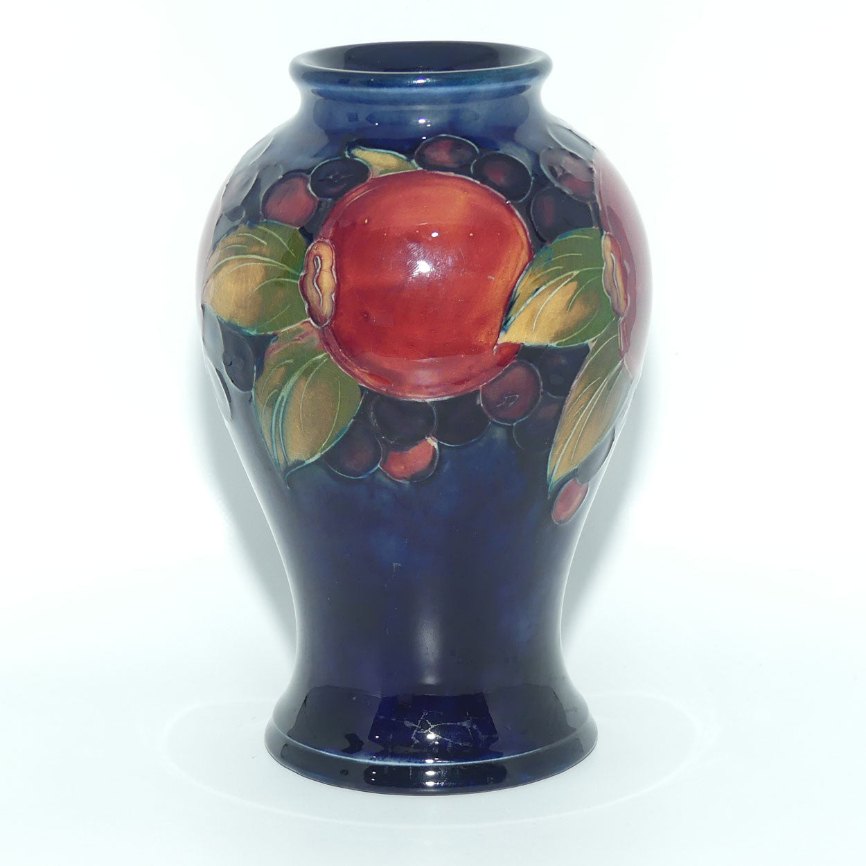 William Moorcroft Pomegranate reverse bulbous vase