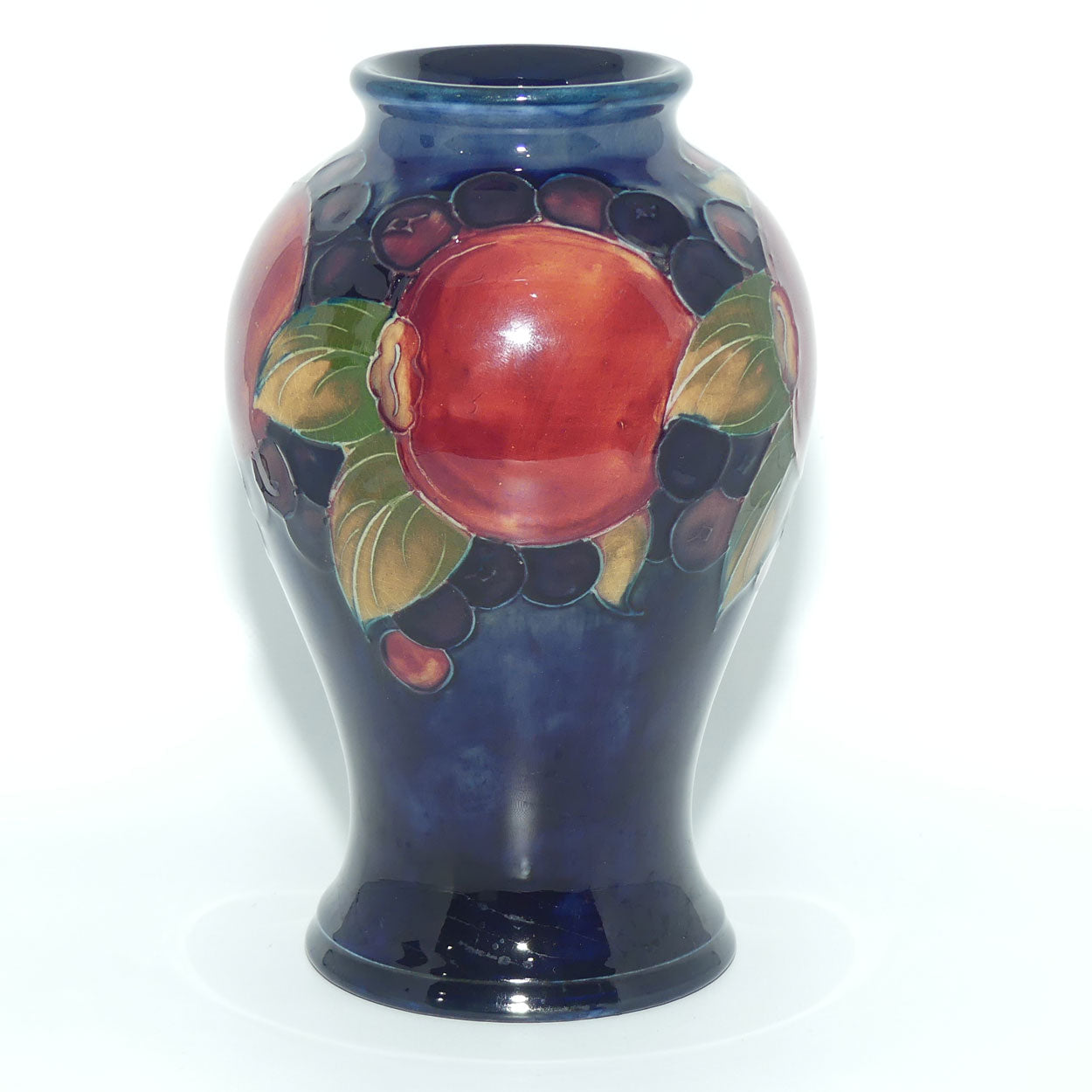 William Moorcroft Pomegranate reverse bulbous vase
