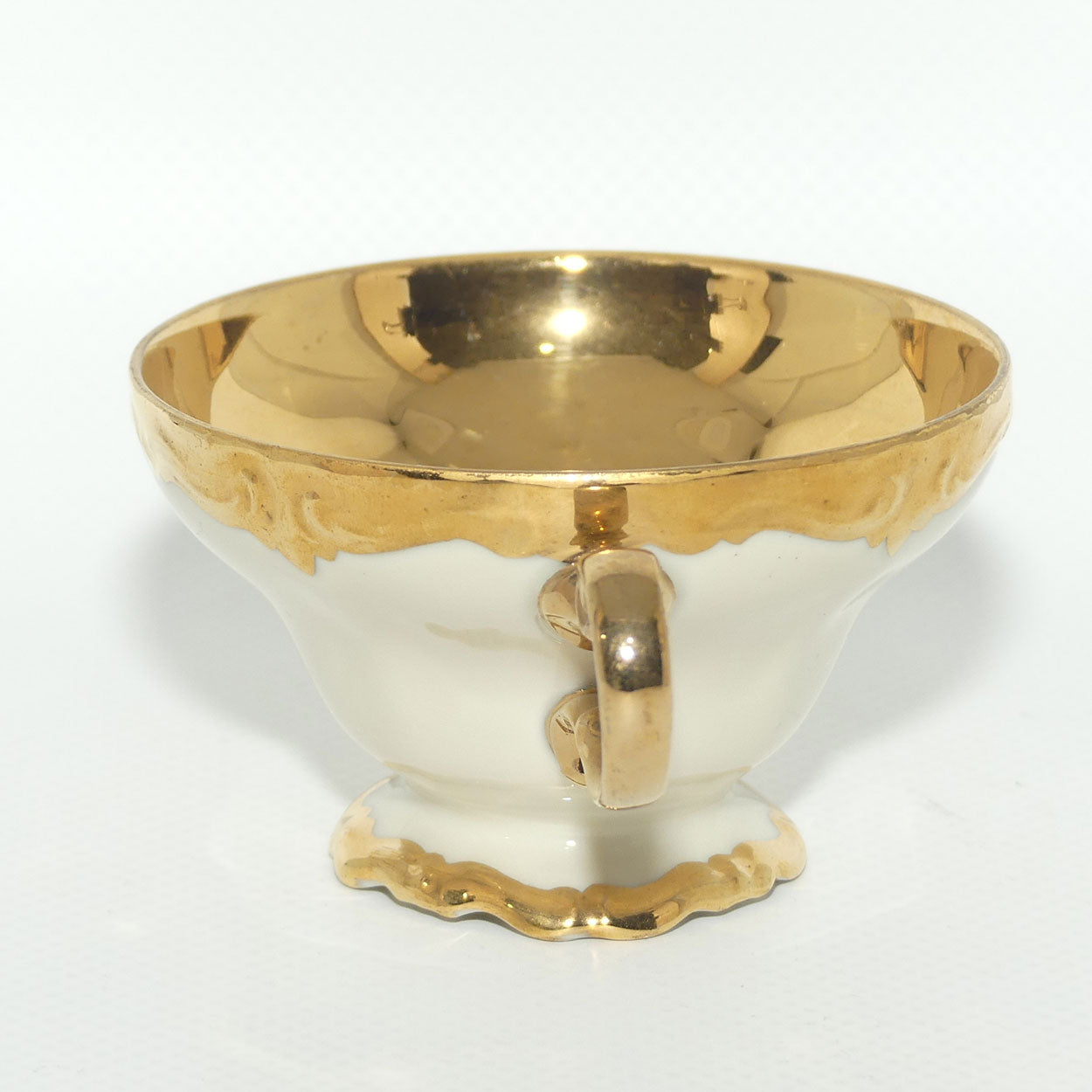 Rosenthal Pompadour Cream and Gilt demi tasse duo | Gilt interior