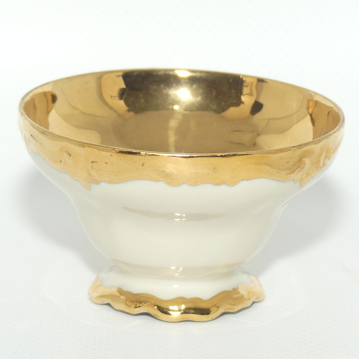 Rosenthal Pompadour Cream and Gilt demi tasse duo | Gilt interior