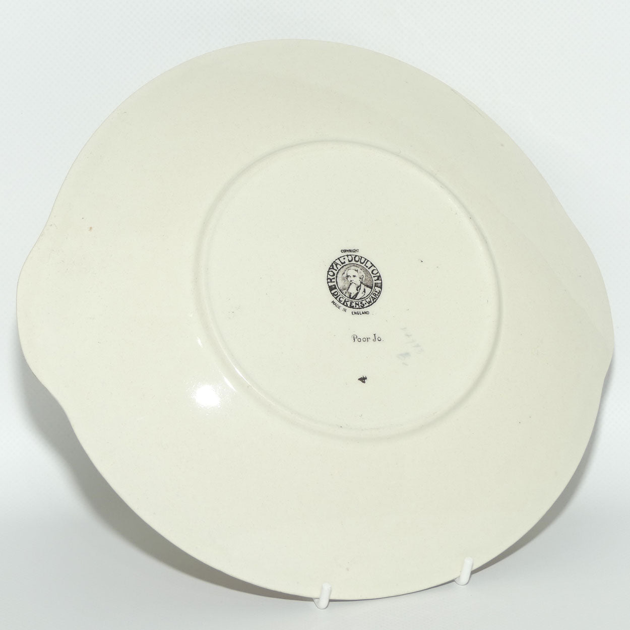 Royal Doulton Dickens Poor Jo round handled cake plate D2973