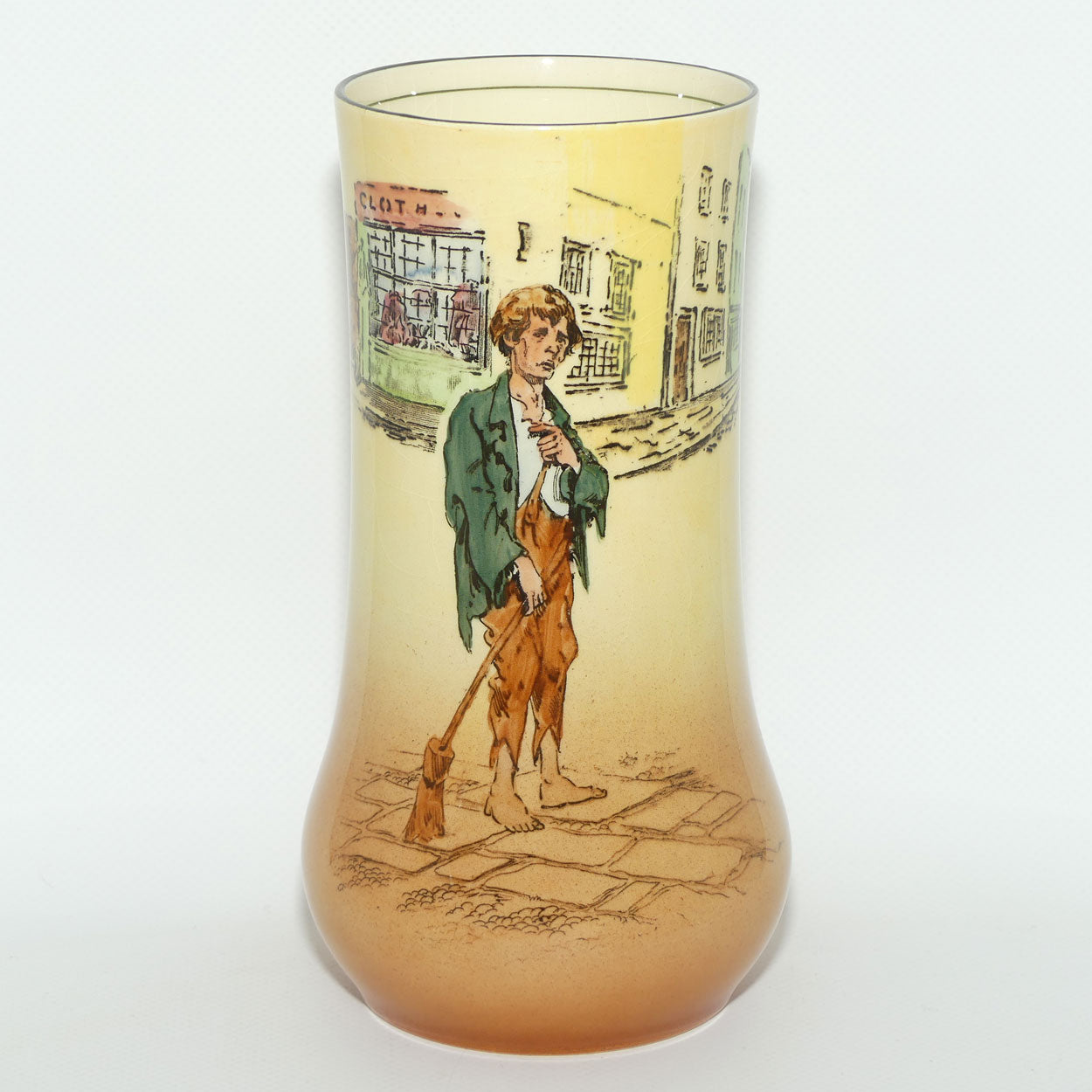 Royal Doulton Dickens Poor Jo cylindrical vase D5175