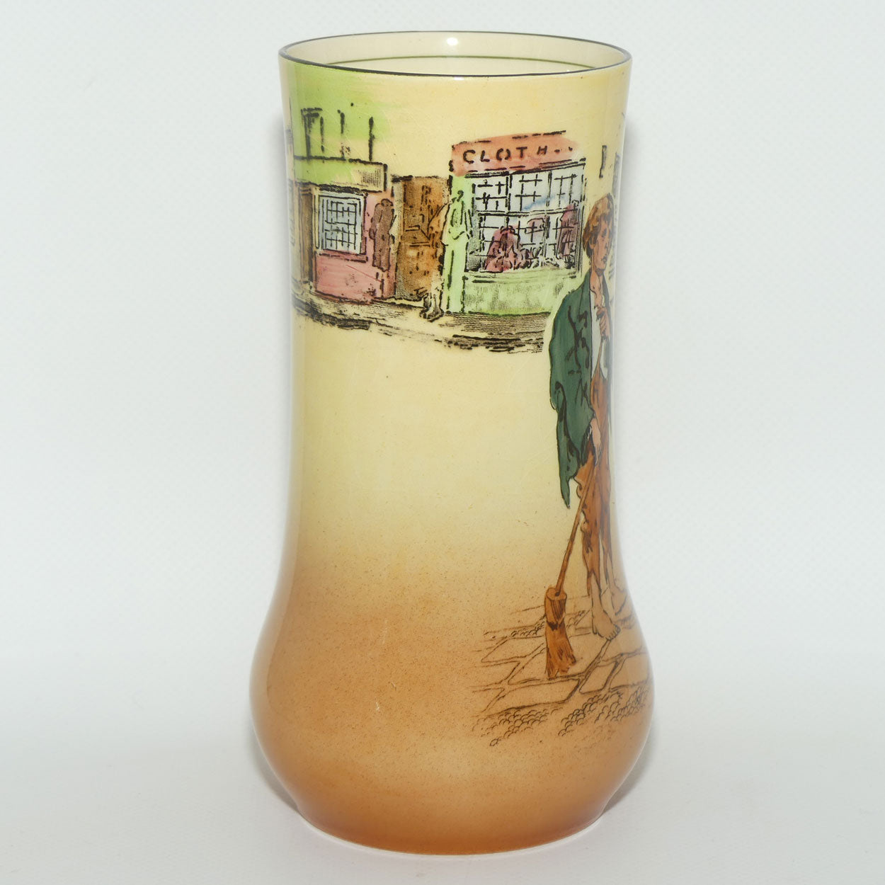 Royal Doulton Dickens Poor Jo cylindrical vase D5175