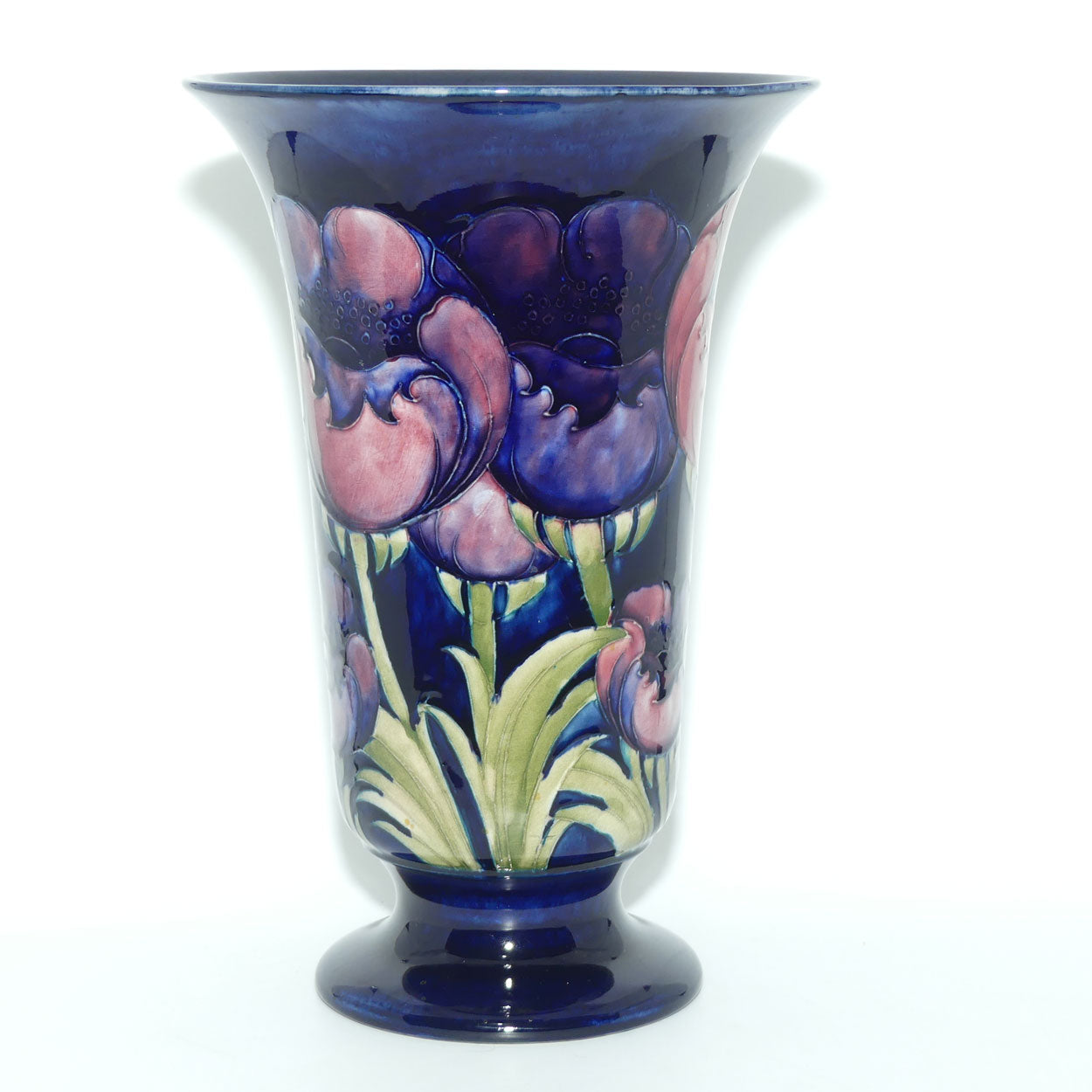 William Moorcroft Poppies 12/12 trumpet vase