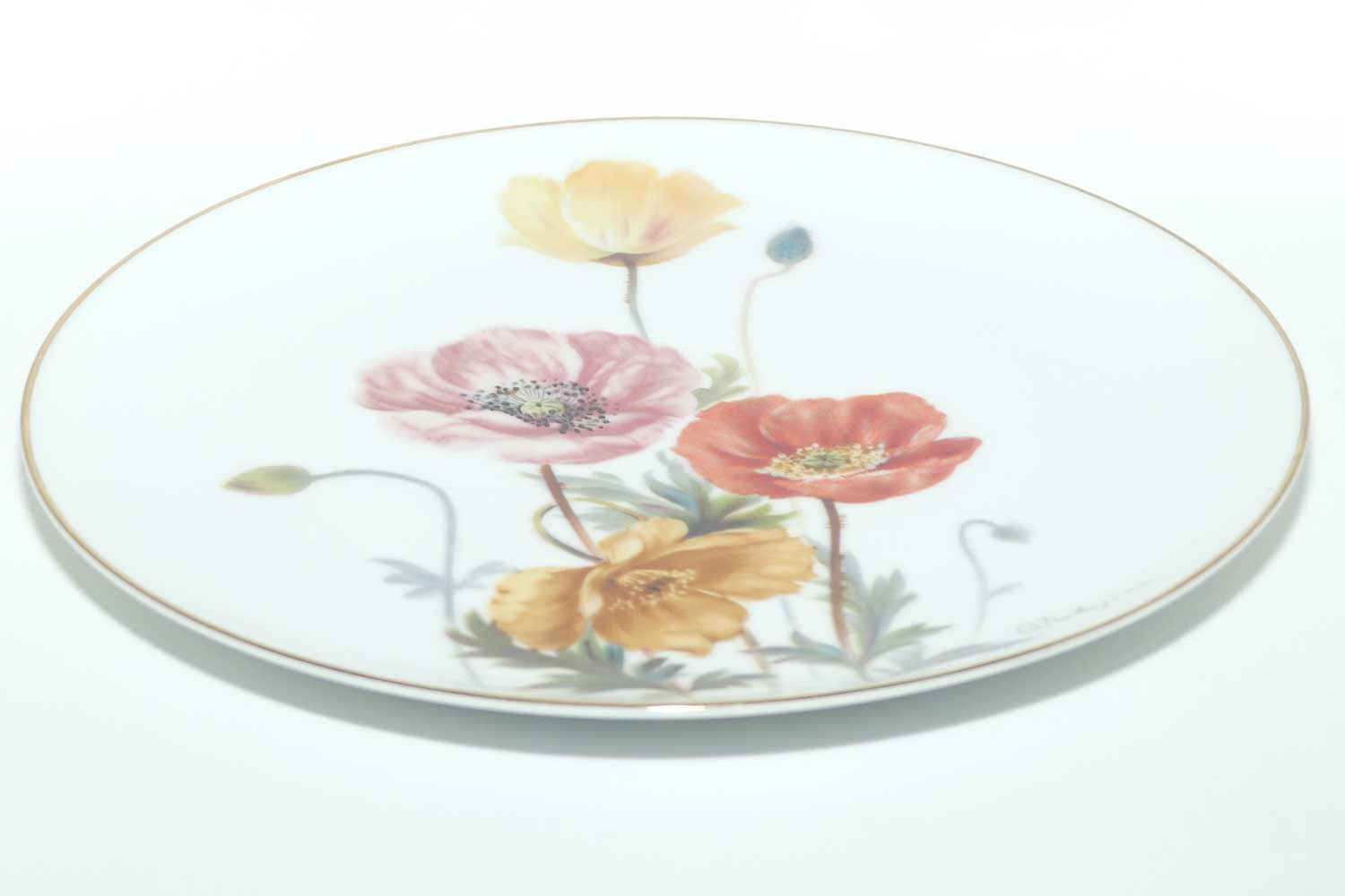Noritake | Nippon Toki Kaisha Poppies plate signed O Nakajima
