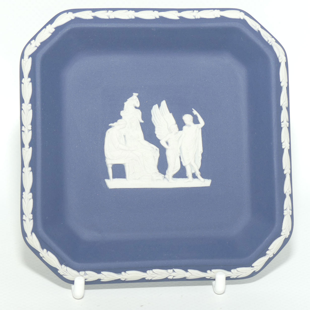 Wedgwood Jasper | White on Portland Blue | Square shape Maidens tray