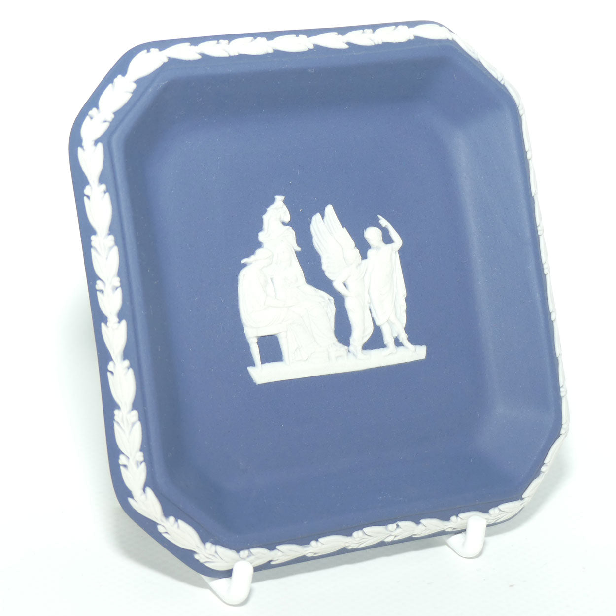 Wedgwood Jasper | White on Portland Blue | Square shape Maidens tray