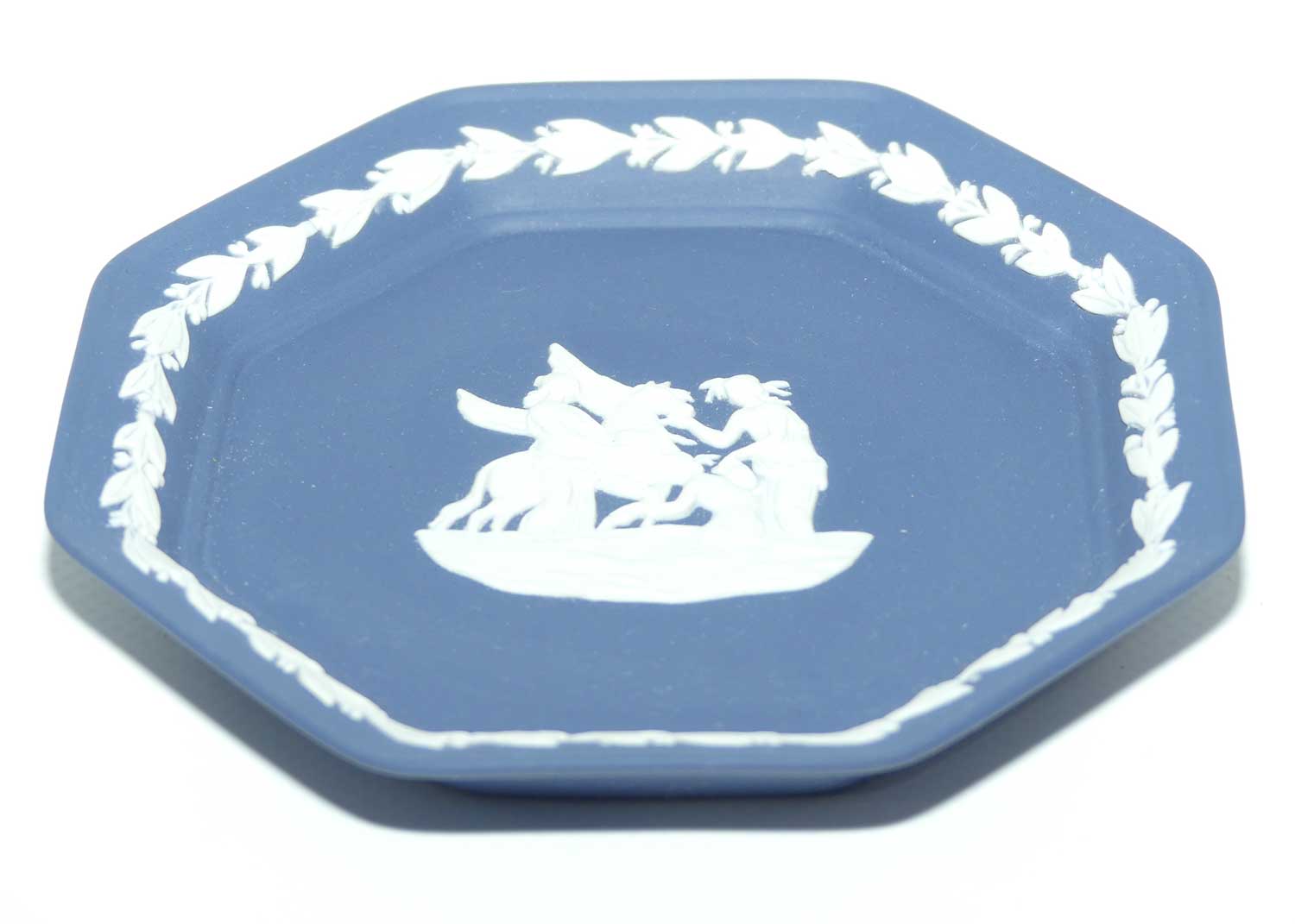 Wedgwood Jasper | White on Portland | Maidens Watering Pegasus octagonal tray | no box