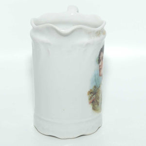 European Porcelain miniature milk jug | Portrait of Young Lady