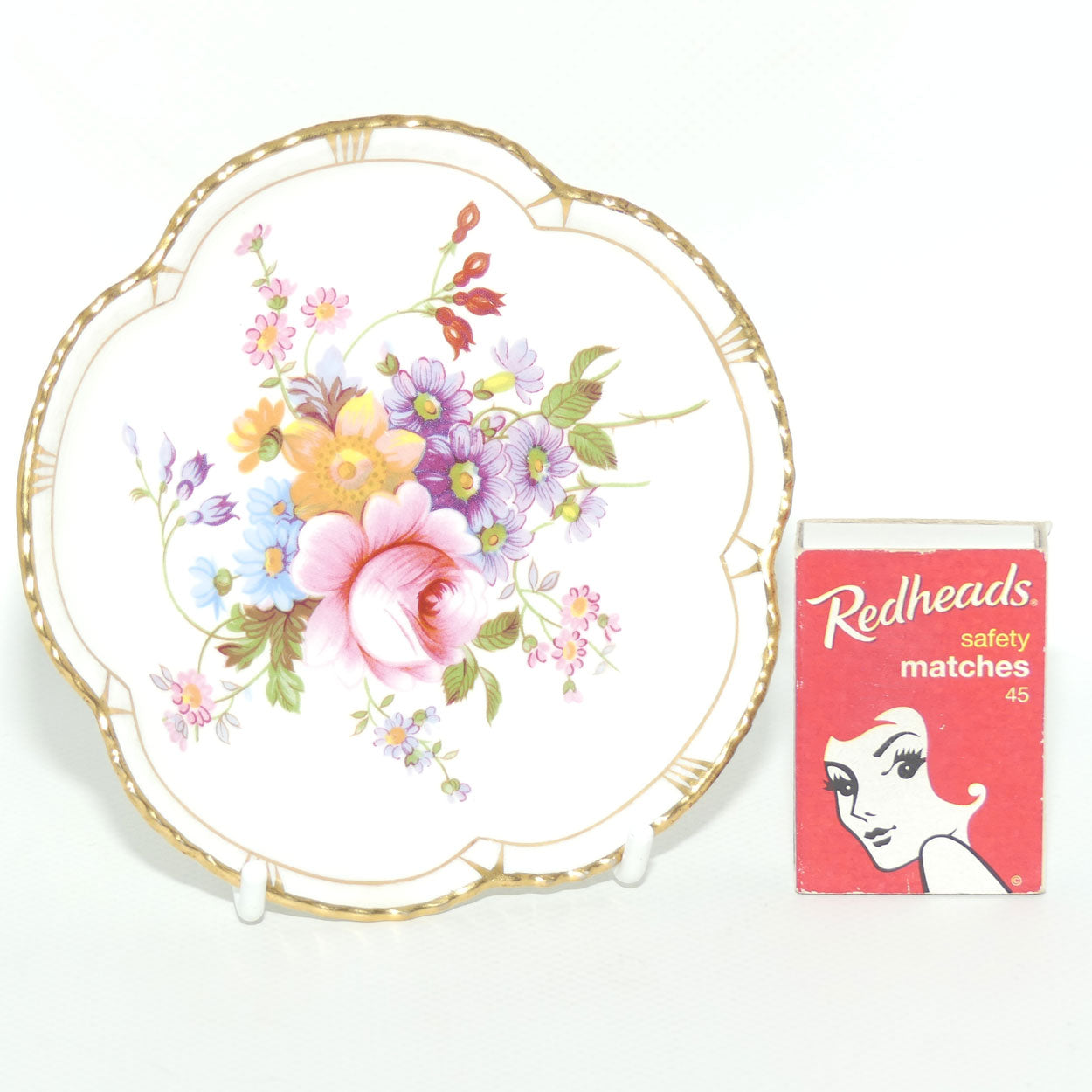 Royal Crown Derby Derby Posies gilt trim pin dish | 11.5cm diam