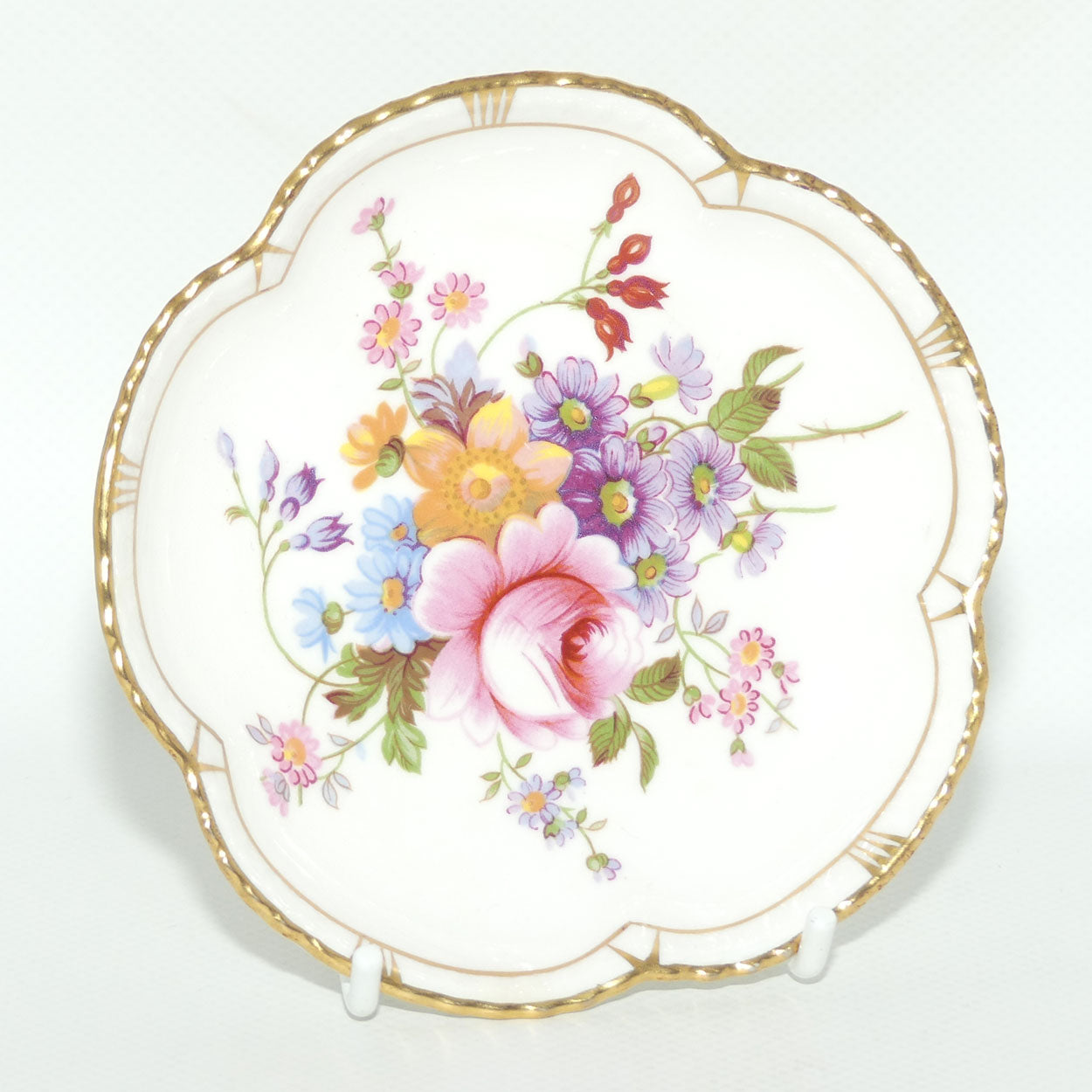 Royal Crown Derby Derby Posies gilt trim pin dish | 11.5cm diam