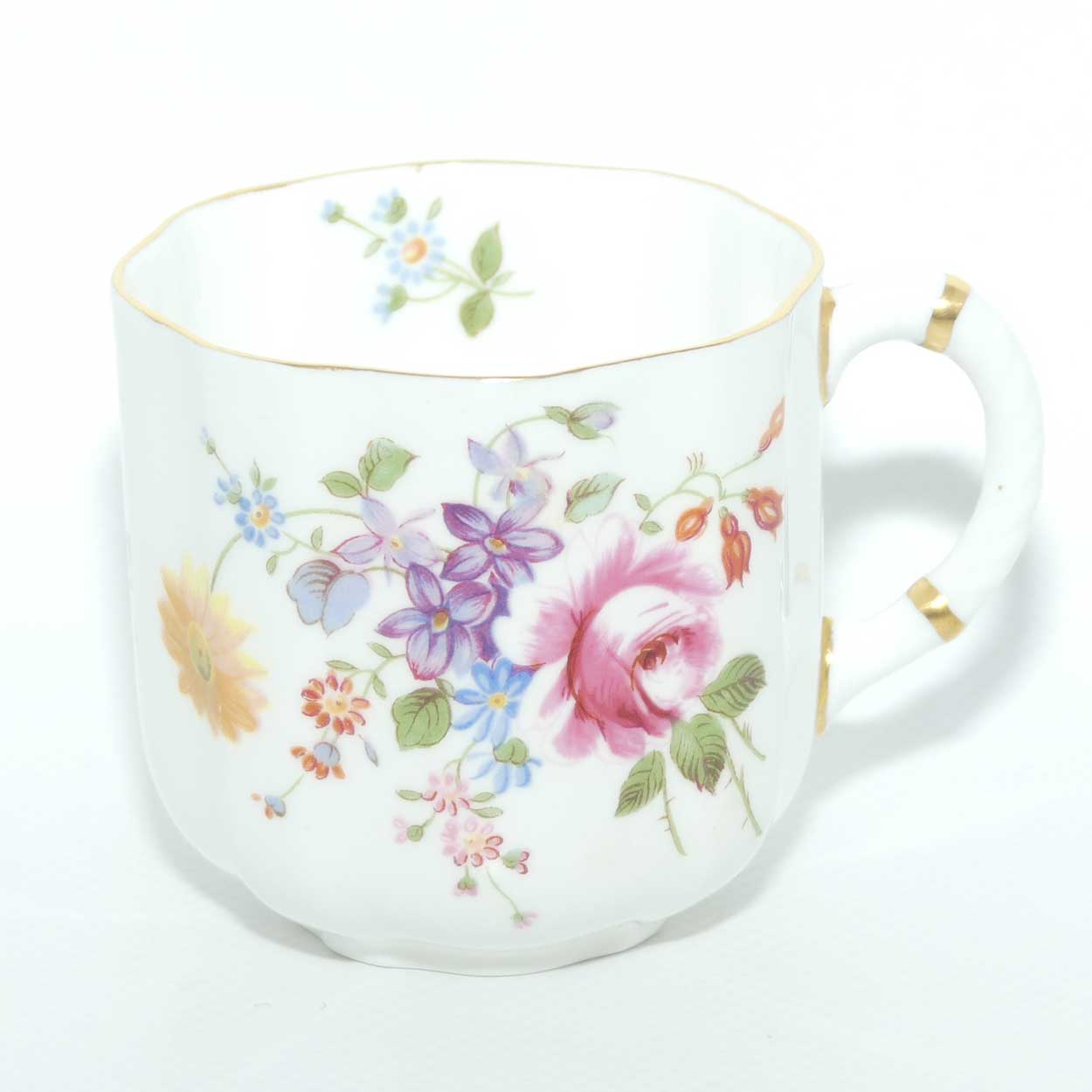 Royal Crown Derby Derby Posies coffee duo | Green Backstamp