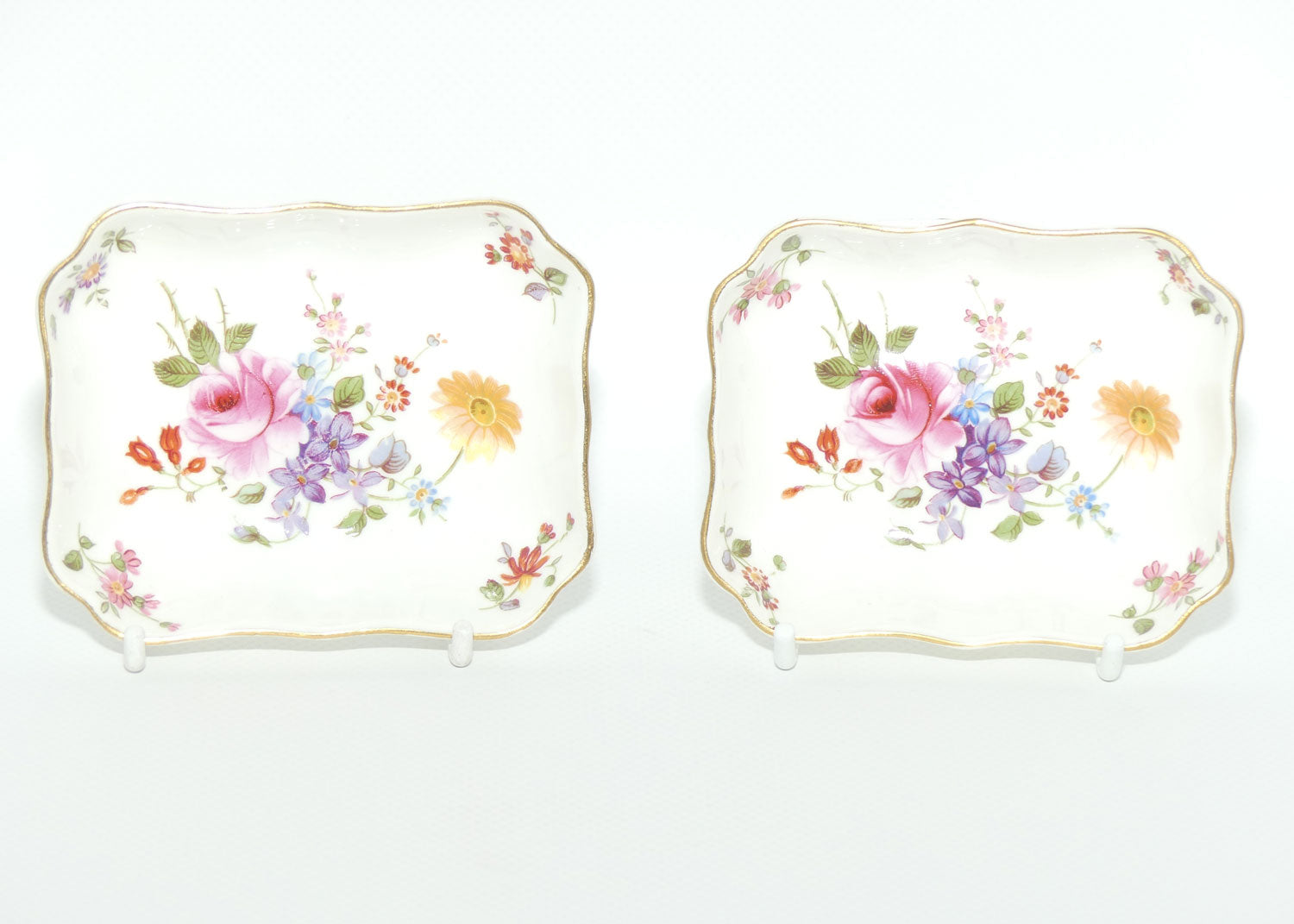 Royal Crown Derby Derby Posies pair of rectangular dishes